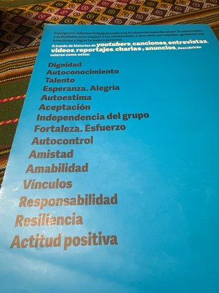 Talentum, 1 Secundaria programa de valores y de...