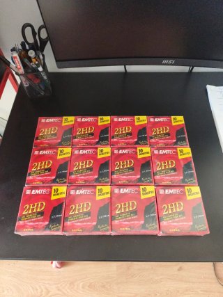 10 Disquetes EMTEC 2HD DOS Formateados