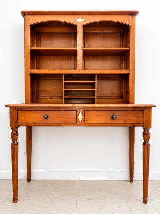 Escritorio antiguo madera maciza con alzada