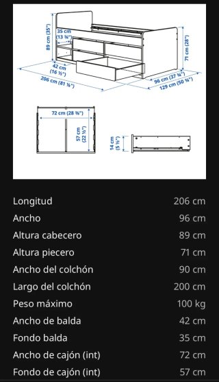 Estructura Cama Juvenil Ikea