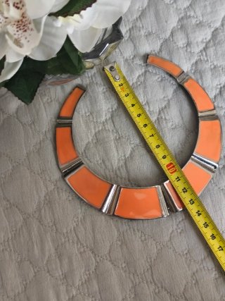 Gargantilla Ochentera Pop Metálica Naranja