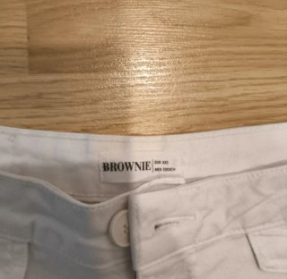 Pantalón corto Brownie blanco XXS