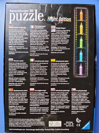 Puzzle Ravensburger 3D Big Ben Night Edition LED