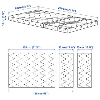 Colchón extensible 200x80x10