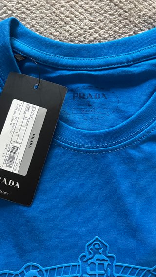 Camiseta Prada Hombre Azul Estreno