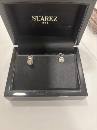 Pendientes Suarez Chatones Diamantes Oro