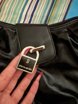 Borsa Pierre Cardin nera con lucchetto