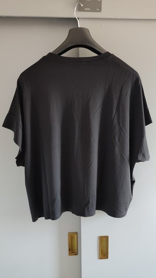 Camiseta negra oversize viscosa italiana