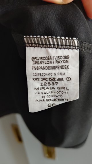 Camiseta negra oversize viscosa italiana