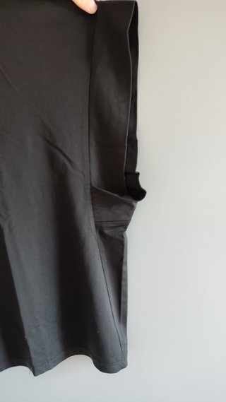 Camiseta negra oversize viscosa italiana