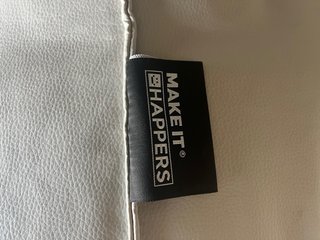 Puf Gris Piel Sintética talla XL