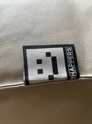 Puf Gris Piel Sintética talla XL