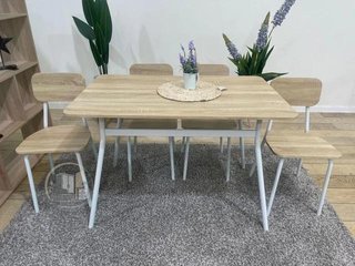 Mesa Comedor 110x70cm con Cuatro Sillas