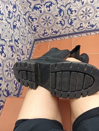 Botas militares negras mujer