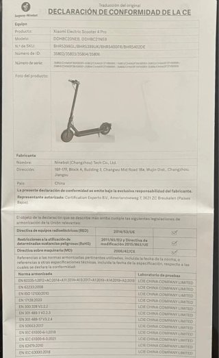 Patinete Eléctrico Xiaomi Negro