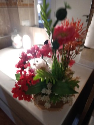 Centro de mesa flores artificiales