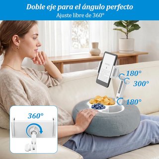 Cuscino per Kindle con 3 ciotole per snack