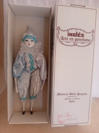 Arlequín Porcelana Artística Azul