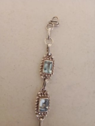 Pulsera Plata 925 y Aguamarina 4.5ct