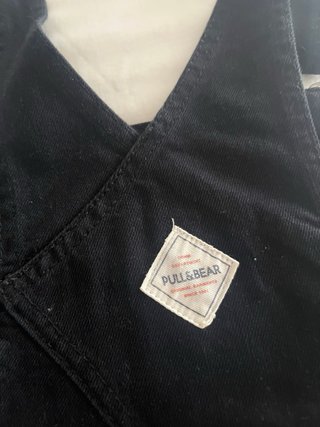Peto vaquero negro Pull&Bear