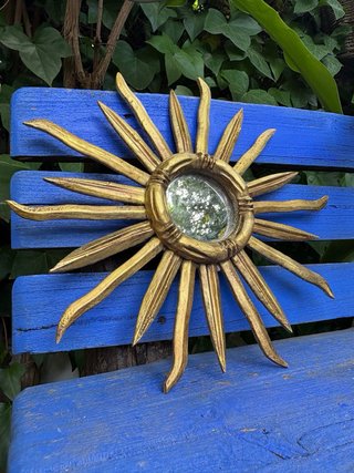 ESPEJO SOL DORADO MADERA.