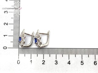 pendientes plata 925mm con piedra