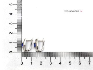 pendientes plata 925mm con piedra con circonita