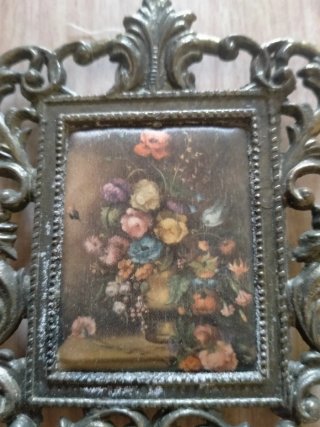 Coppia quadretti in seta vintage
