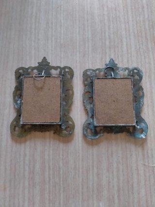 Coppia quadretti in seta vintage