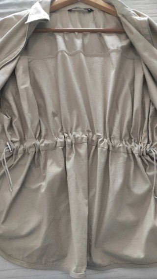 Sobrecamisa Zara Beige Cremallera Bolsillos