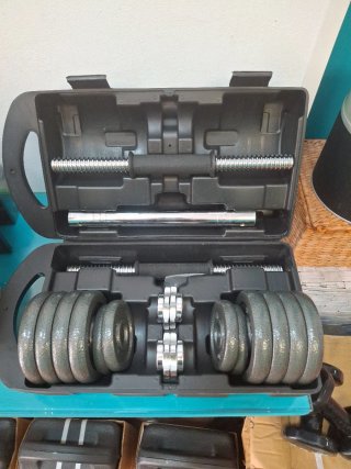 Set Pesas 15kg Maletín Gimnasio