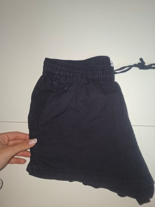 Shorts Bershka negros/azul marino cintura elástica