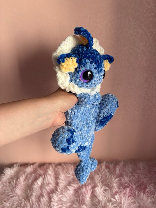2 Peluche Vaporeon + Squirtle Crochet