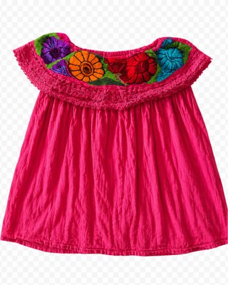 Blusa Mexicana Bordada Talla Única