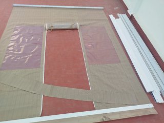 Toldo Beige con Ventanas y entrada Transparentes