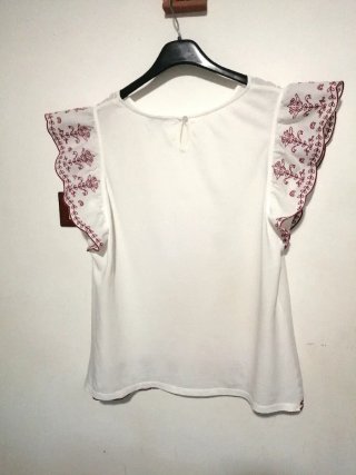 Blusa bianca con ricami taglia S (oversize) OVS