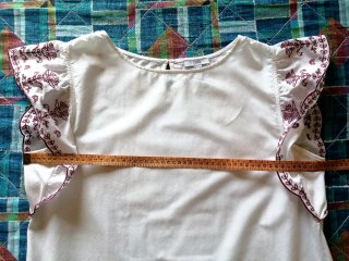 Blusa bianca con ricami taglia S (oversize) OVS