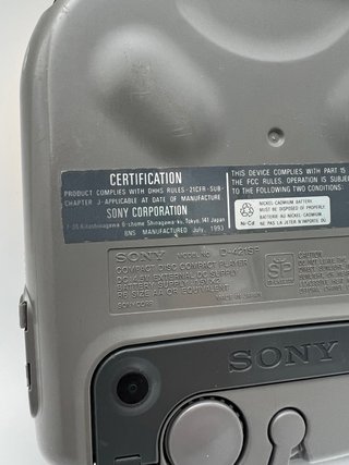Sony Discman Sports D-421SP 1993