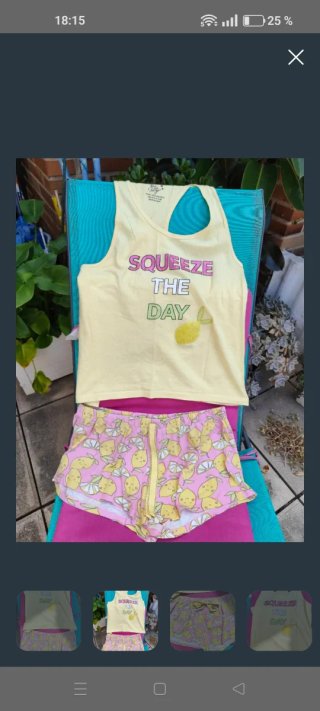 Pijama Verano Limones Talla L