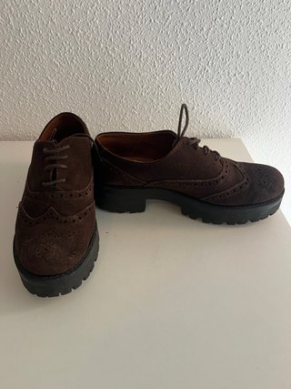 Zapatos Oxford Marrones con Plataforma