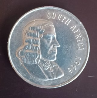 2 Monedas 1 Rand Sudáfrica Plata 1966 1967