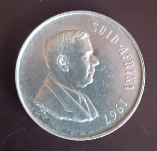 2 Monedas 1 Rand Sudáfrica Plata 1966 1967