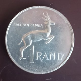 2 Monedas 1 Rand Sudáfrica Plata 1966 1967