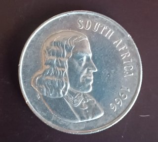 2 Monedas 1 Rand Sudáfrica Plata 1966 1967