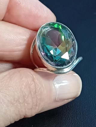 Anillo Plata Ley topacio místico
