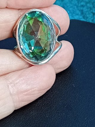 Anillo Plata Ley topacio místico