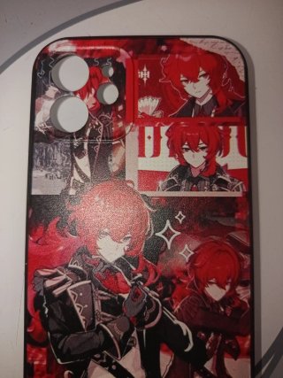 Funda iPhone Negra GENSHIN IMPACT Diluc