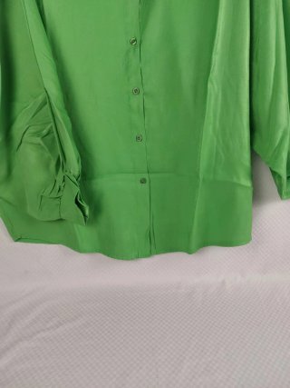 Camicia Oversize Verde Laminata