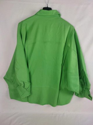 Camicia Oversize Verde Laminata