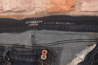 Short Levi's Denizen Vintage Elasticizzato Donna - Jeans Taglia W34 #1065